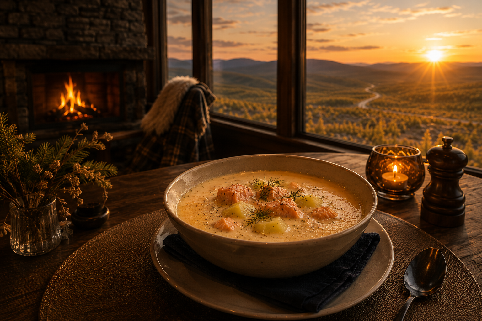 salmon soup huippu